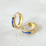 Hoop Earrings Track 0.8gr / 0.4in - 18K Gold ©