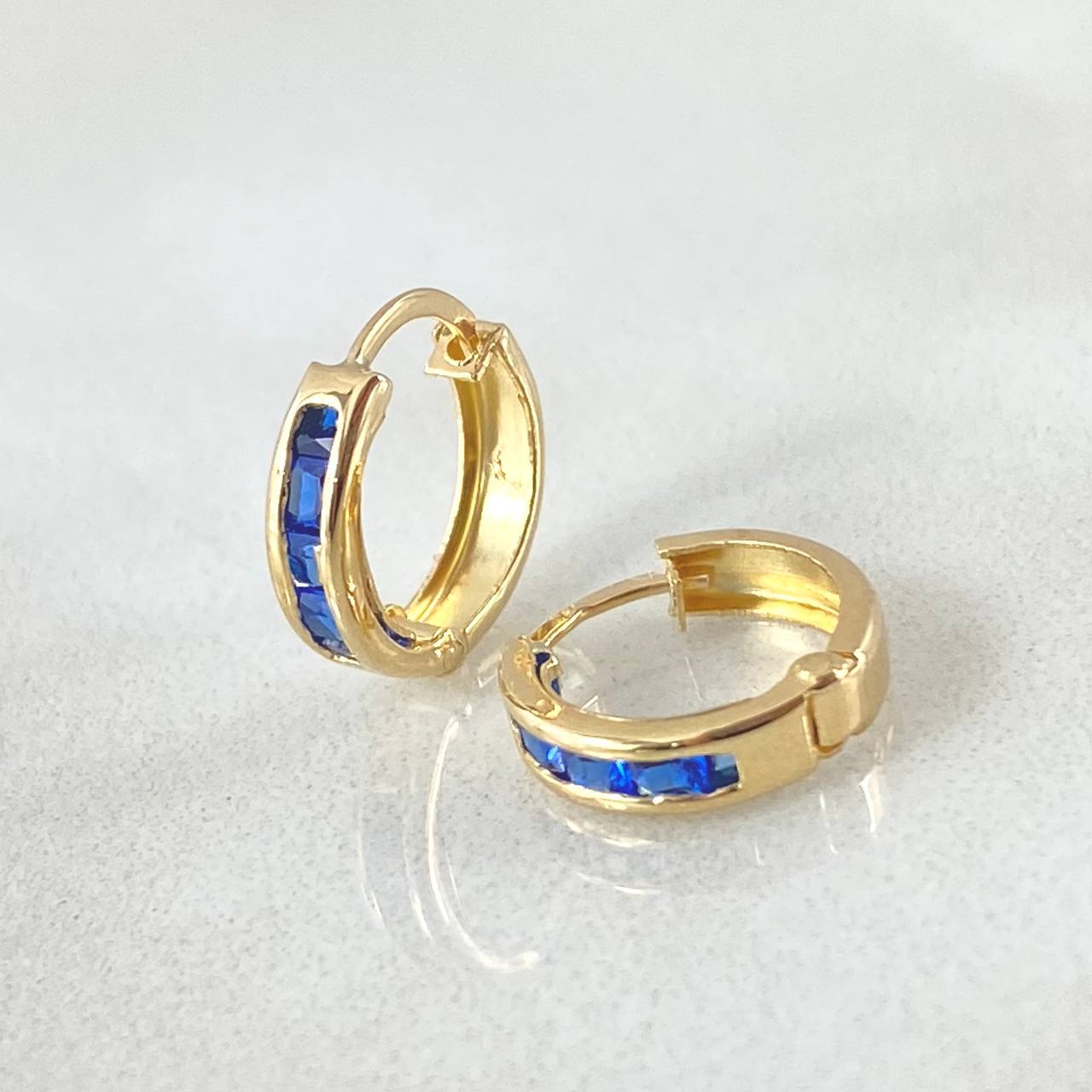 Hoop Earrings Track 0.85gr / 18K Gold