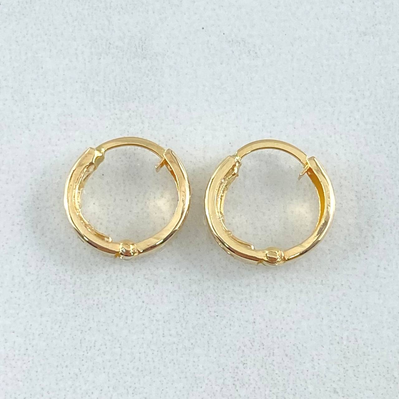 Candongas Carril 0.9gr / 1cm / Oro 18K