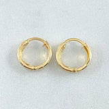 Candongas Carril 0.9gr / 1cm- Oro 18K *