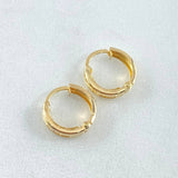 Hoop Earrings Track 0.85gr / 1cm- 18K Gold *