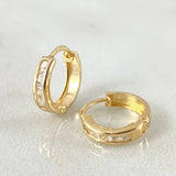 Candongas Carril 0.85gr / 1cm- Oro 18K ©