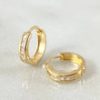 Hoop Earrings Track 0.85gr / 1cm / 18K Gold