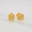 Stud Earrings Clover Diamond Cut 0.95g / in / 6.6mm Yellow Gold 18K