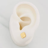 Stud Earrings Clover Diamond Cut 0.95g / in / 6.6mm Yellow Gold 18K