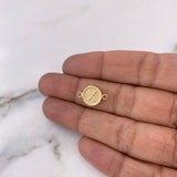 Charm Letter X 0.45gr / 1.4cm-18K Yellow Gold Bordered Circle