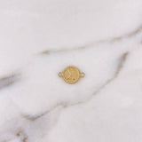 Charm Letter X 0.45gr / 1.4cm-18K Yellow Gold Bordered Circle