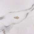 Charm Anchor 0.55gr / 1.4cm / White Zircons 18K Yellow Gold #