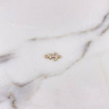 Charm Anchor 0.55gr / 1.4cm / White Zircons 18K Yellow Gold #