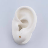 Topos Corazon 0.45gr / Circon Blanco Oro Amarillo 18K &