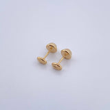 Topos Grano Café 0.5gr / Diamantados Oro Amarillo 18K &