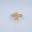 Bow Tie Bear Ring 2.3gr / Size 7 3/4 / 18K Gold $