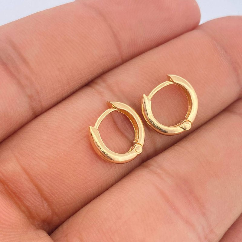 Hoop Earrings Lia 1.35gr / 1/2 in / 18K Gold $