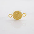 Charm Circle Letter X 0.45g / 1/2 in Yellow Gold 18K