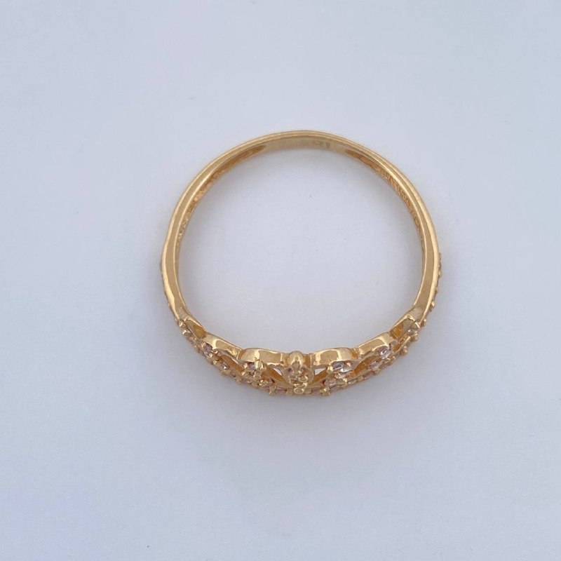 Tiara Ring 1.6gr / Size 7 1/2 / 18K Yellow Gold &