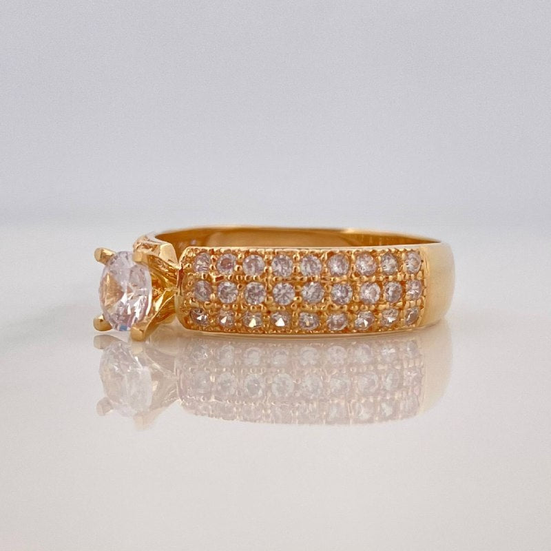 Solitaire Ring Churumbela 3.05 g / T6 1/2 Yellow Gold 18K