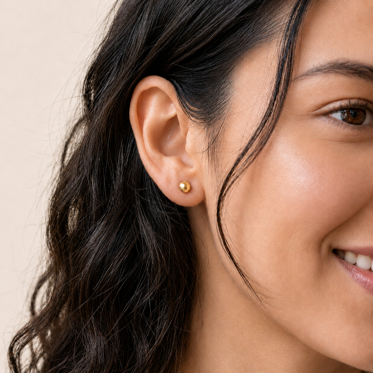 Topos Bola Lisa 4Mm 0.45 g / in / 4 mm Oro Amarillo 18K