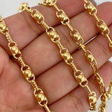 Rustic Bubble Chain 15.1 g / 24 3/4 in / 4.5 mm 18K Yellow Gold