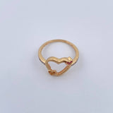 Anillo Triple Corazones 1.8gr / T7 / Oro 18K &