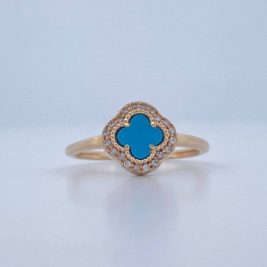 Anillo Trebol 2.65gr / T8 / Oro Amarillo 18K &