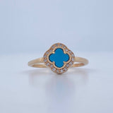 Anillo Trebol 2.65gr / T8 / Oro Amarillo 18K &