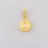 Dije Circulo Letra D 0.4g / 1/2 in Oro Amarillo 18K