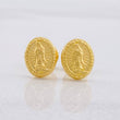 Virgin of Guadalupe Stud Earrings 0.7g / in / 8.35mm 18K Yellow Gold