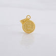 Pendant Circle Letter E 0.4g / 1/2 in 18K Yellow Gold