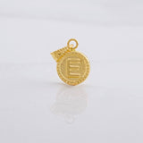 Pendant Circle Letter E 0.4g / 1/2 in 18K Yellow Gold