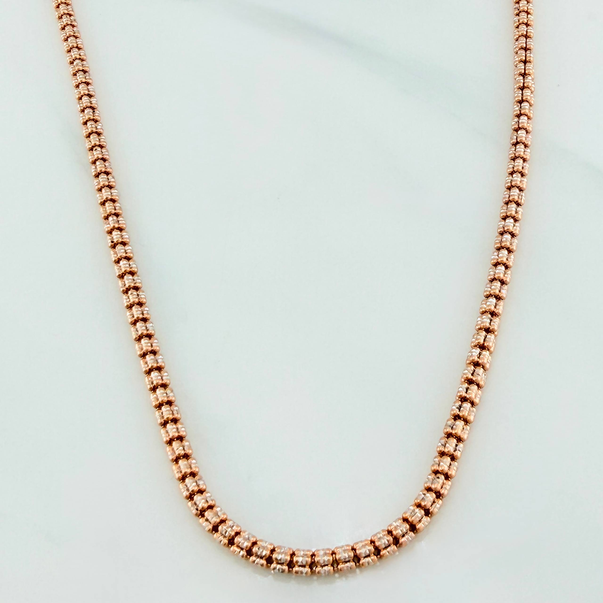 Ice Chain 24 g / 27 3/4 in / 3 mm Two-Tone White and Rose Gold 18K