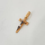 Dije Cruz Cristo Milagroso De Buga 0.85 g / 1 in Tres Oros 18K