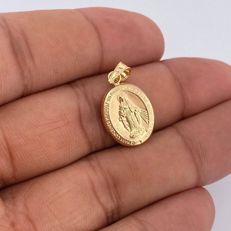 Pendant Virgin Miraculous 1gr / 1 in / 18K Gold