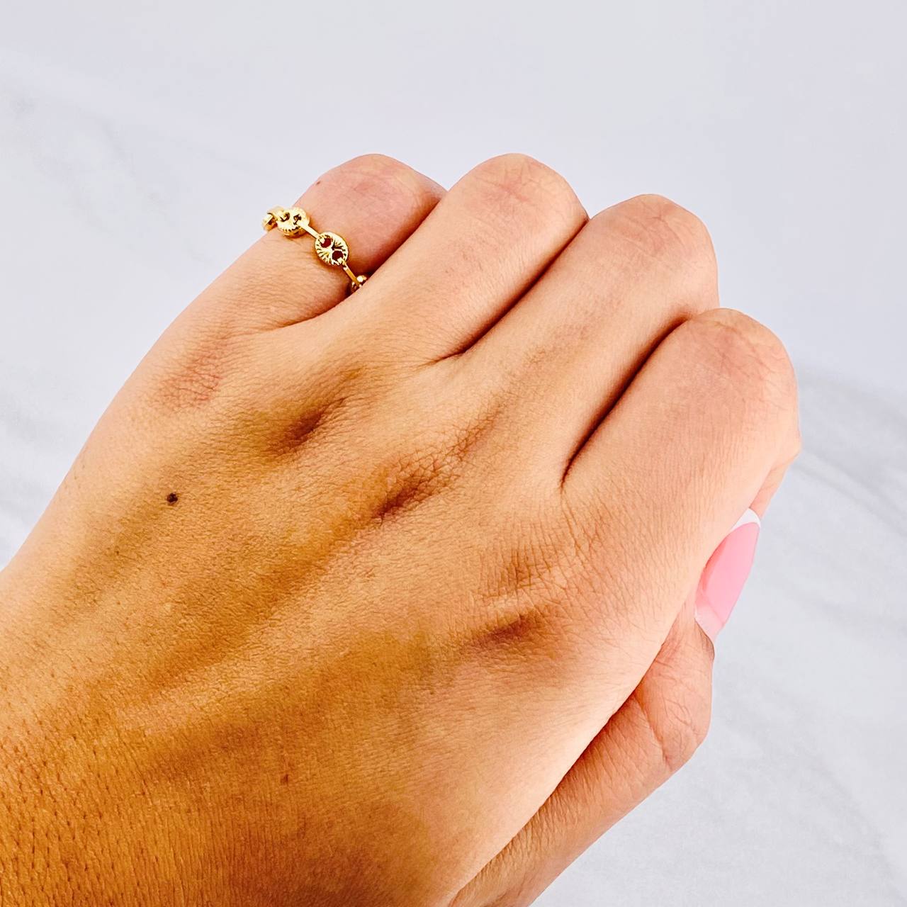 Anillo GC Diamantada 0.75g / T3 3/4 Oro Amarillo 18K
