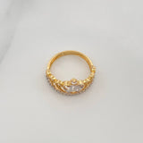 Ring 15´S Crown 2 g / T4 1/4 Two Yellow White Gold 18K