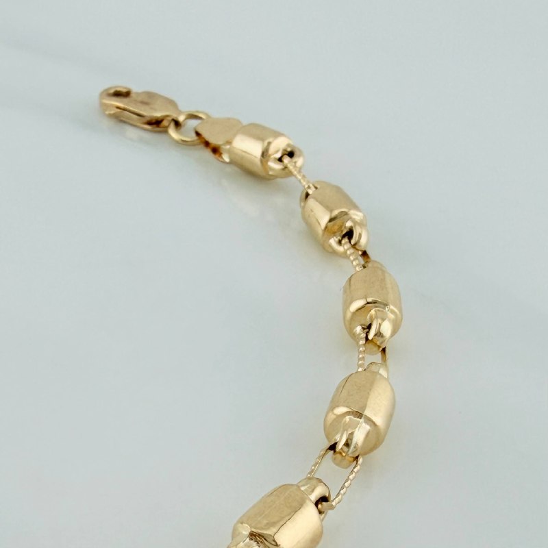 Pulso Rustico Barril 5.6 g / 8 1/2 in / 4.35 mm Oro Amarillo 18K