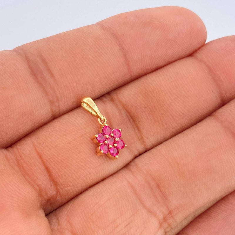Pendant Flower Petals 0.8gr / 3/4 in / 18K Yellow Gold &
