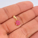 Pendant Flower Petals 0.8gr / 3/4 in / 18K Yellow Gold &
