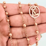 Miraculous Virgin Rosary 12.7 g / 15 1/2 in / 5 mm 18K Rose Gold
