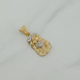 Dije Rostro Cristo 3.55 g / 1 in Dos Oros Amarillo Blanco 18K