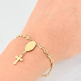 Pulso Denario GC Virgen Milagrosa 2.75g / 7 1/4 in / 3.45mm Oro Amarillo 18K