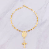 Pulso Denario GC Virgen Milagrosa 2.75g / 7 1/4 in / 3.45mm Oro Amarillo 18K