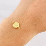 Herraje Circulo Letra E 0.4g / 1/2 in Oro Amarillo 18K