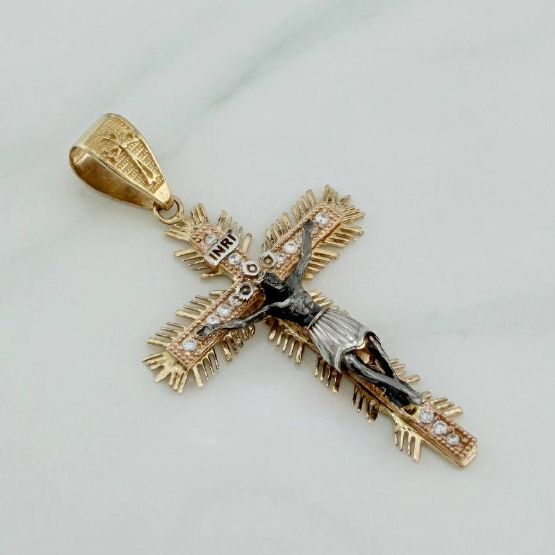 Dije Cruz Cristo Milagroso De Buga 11.15 g / 2 1/2 in Tres Oros 18K