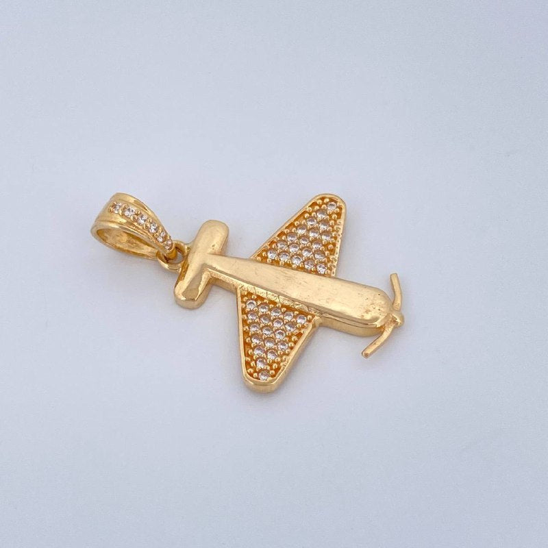 Pendant Airplane 2.75gr / 1.1in / 18K Gold $