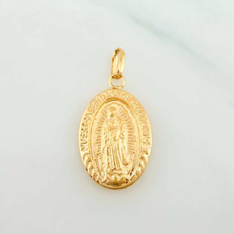 Pendant Virgin of Guadalupe 1 g / 1 in Yellow Gold 18K