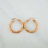 Candongas Rox Lisa 2.75 g / 1 in Oro Rosa 18K