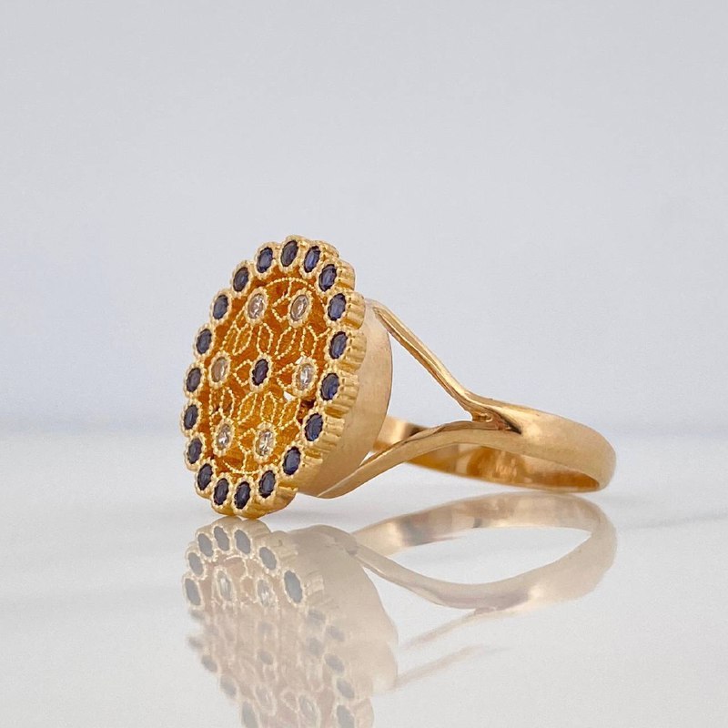 Anillo Mandala 4.35 g / T7 1/2 Oro Amarillo 18K