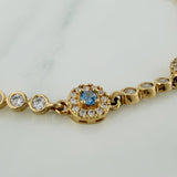 Pulso Tennis Halo 10 g / 7 in Oro Amarillo 18K