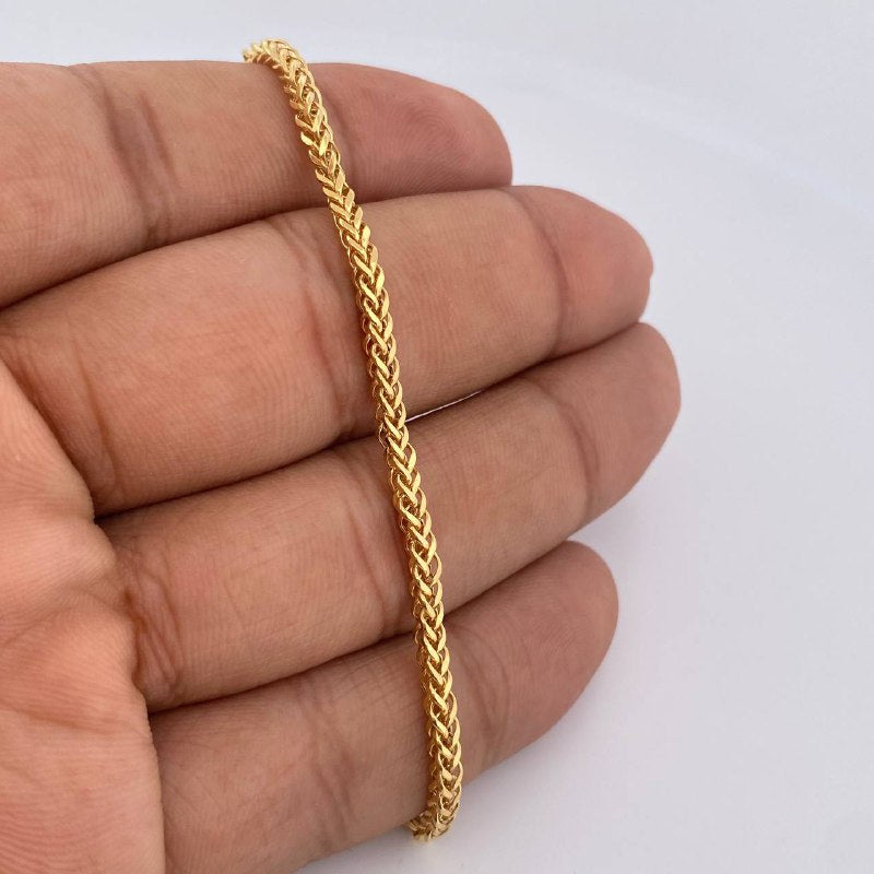 Franco Bracelet 3.6gr / 7.9in / +3 18K Gold &