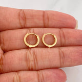 Hoop Earrings Plain 1.55 g / 1/2 in Yellow Gold 18K